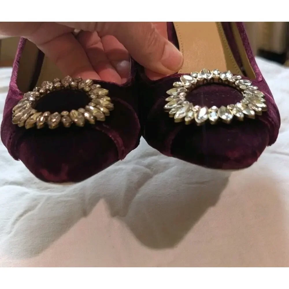 Michael Michael Kors "Viola" Suede w/Crystal Brooch Accent Pumps Sz 6 $160 - Picture 8 of 10